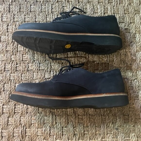 Samuel Hubbard navy nubuck derby shoes main image 6